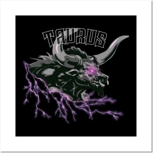 Lightning Taurus (pink) Posters and Art